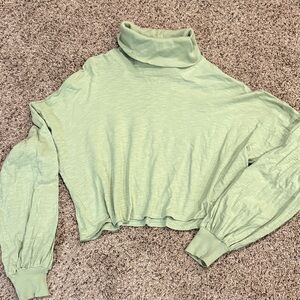 Blue Blush Sage Turtleneck Sweater